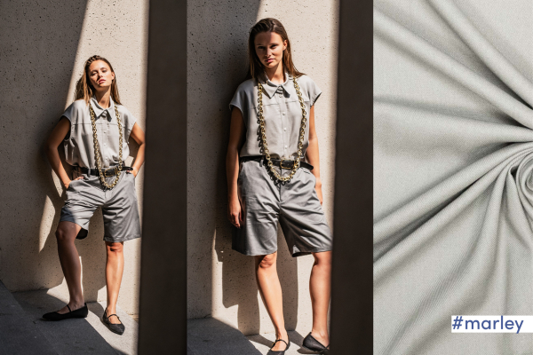 Viskose - Leinen - Uni - grey  - Fibremood 34
